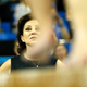 UCLA gymnastics head coach Valorie Kondos-Field watches as Katelyn Ohashi competes on balance beam during a meet against Stanford at Pauley Pavilion on March 10, 2019 in Los Angeles, California.